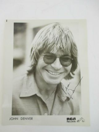 Signed John Denver 8x10 " Promotional Rca Photo Autographed Picture Folk Singer