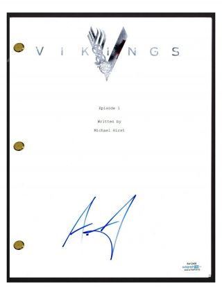 Alexander Ludwig Signed Autographed Vikings Pilot Script Screenplay Acoa
