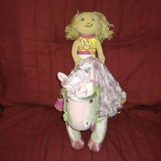Manhattan Toy Groovy Girls Duchess White Horse W/saddle Andie Doll 13in Plush