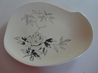 Rare Red Wing Pottery Midnight Rose - Large Serving Tabbed Platter
