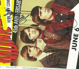 The Monkees autographed concert poster Peter Tork,  Micky Dolenz,  Davy Jones 3