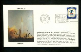 Us Postal History Space Apollo 15 Nasa Rocket 1971 Kennedy Center Fl Set Of 3
