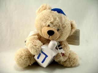 Musical Singing Dreidel Plush Stuffed Teddy Bear 11 Inch