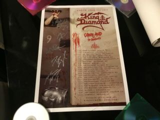 King Diamond 2019 Concert Tour Poster Band Autographed Hand Signed In Ink 13x18