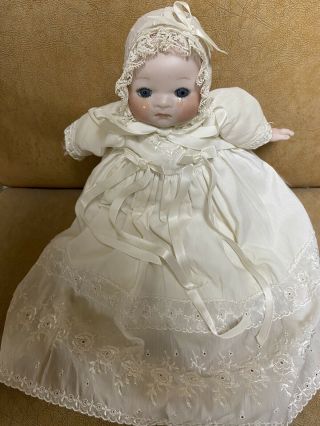 Antique Grace Putman Doll - Bisque Head With Tears - 11 Inch - Cloth Body - German