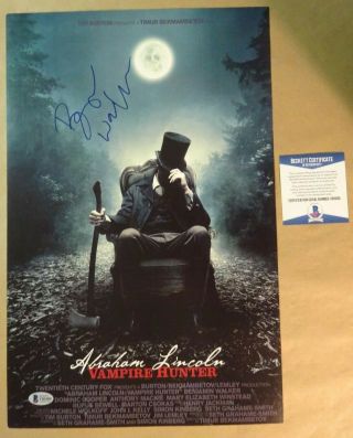 Signed Benjamin Walker Abraham Lincoln Vampire Hunter 11 " X17 " Photo Beckett