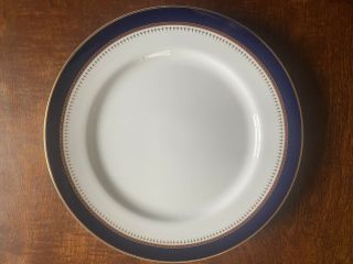 Fitz And Floyd Starburst 10 - 3/8” Dinner Plate Cobalt Inglaze Ff116