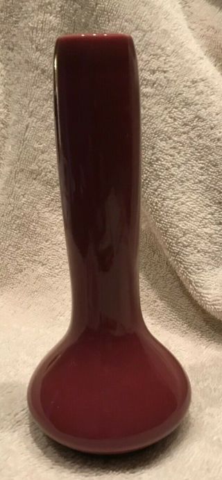 Rookwood Bud Vase,  Approx 7 " Tall With Maroon High Glaze.