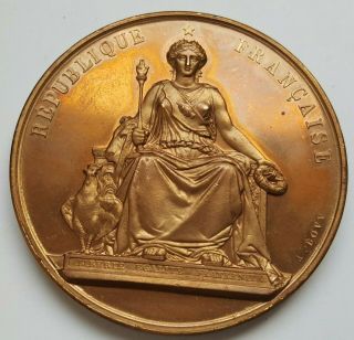 France,  Marianne - Shooting Competition Bronze Medal By Bovy & Degeorge,  57 Mm,