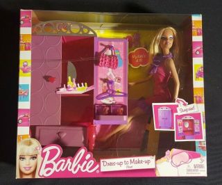 Mattel Barbie Dress - Up To Make - Up Vanity Doll Accessories