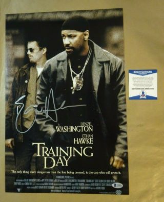 Signed Ethan Hawke Autographed Training Day 12 " X18 " Photo Beckett Bas