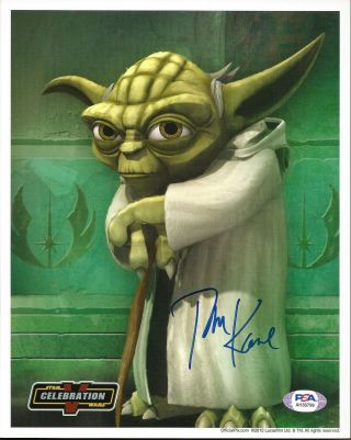 Tom Kane As Yoda Signed 8x10 Photo 1 Star Wars: The Clone Wars Psa Dna