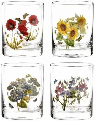 Portmeirion Botanic Garden Double Old Fashioned Glasses,  Set Of 4 (630888)