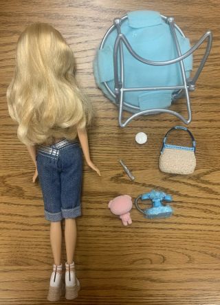 Barbie My Scene Un - Fur - Gettable Kennedy Doll W/ Furry Blue Chair,  Accessories 2