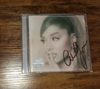 ❤️ Ariana Grande Hand Signed Cd Positions Autographed Full Longer Signature Rare
