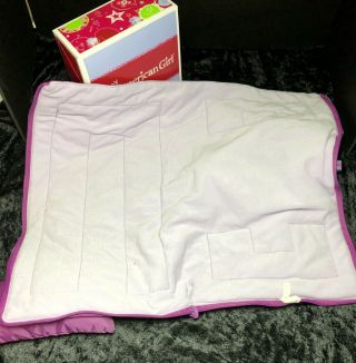 Retired American Girl AG Doll Sleeping Bag Pillow Duffle Set Purple 3