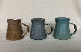 Three Vintage Bennington Pottery Mugs—david Gill Design—1300 Series