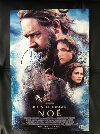 Russell Crowe Signed 11x17 “noé” Beckett Bas Autograph Poster