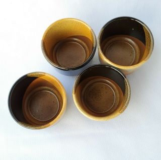 Mid Century Pottery Craft Tea Set with 4 Tea cups Vintage Made in USA 3