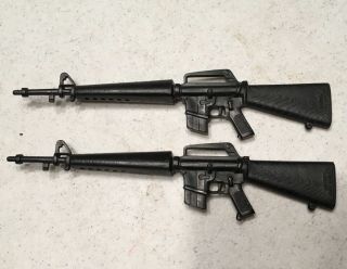 1964 Vintage Gi Joe = M - 16 Rifle Pair = Guns Marked Hasbro