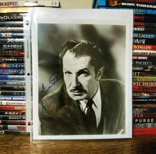 Vincent Price Autographed 8x10 Signed Horror Icon Famous Monsters Dr.  Phibes