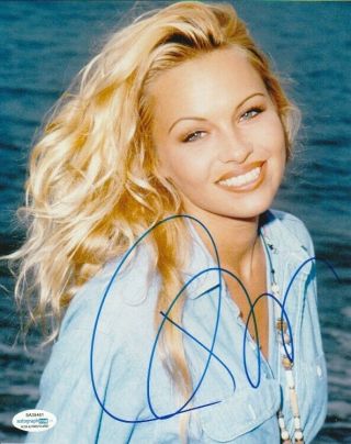 Sexy Young Pamela Anderson Signed 8x10 Photo Baywatch Playboy Acoa Exact Proof