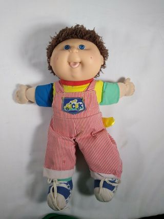 Cabbage Patch Kids Hasbro First Edition Brown Hair Boy Cpk Cycle 1990 Vintage