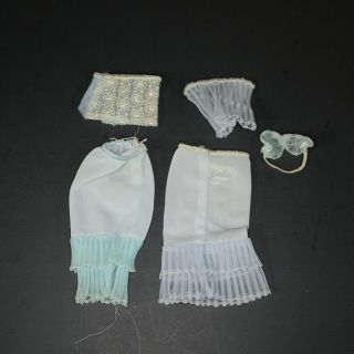 Vintage Barbie Blue Undergarments Lingerie 919 Slip Bra Gridle Doll Tagged
