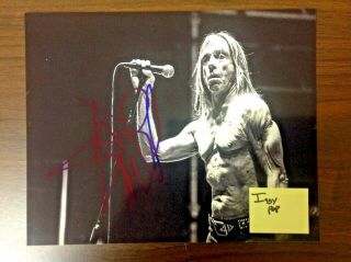 Iggy Pop Iggy And The Stooges Singer Autograph Signed 8x10 Photo Punk Rock Star