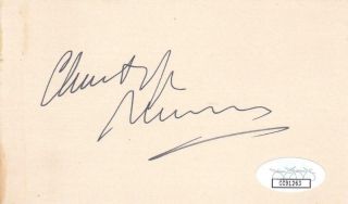 Christopher Plummer Signed 3x5 Index Card Actor/the Sound Of Music Jsa Cc91263