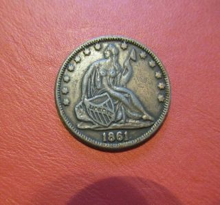 1861 Civil War Confederate Csa Restrike Half Dollar Coin