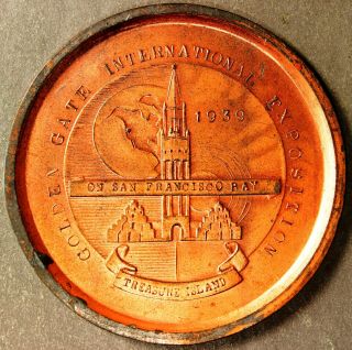 1939 Golden Gate International Expo San Francisco - Lucky Penny,  Copper 60mm