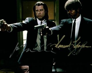 Samuel L Jackson John Travolta Signed 8x10 Photo With Autographed