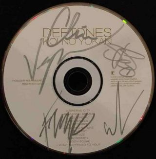Deftones Koi No Yokan Signed / Autograph Cd All 5 Chino Moreno