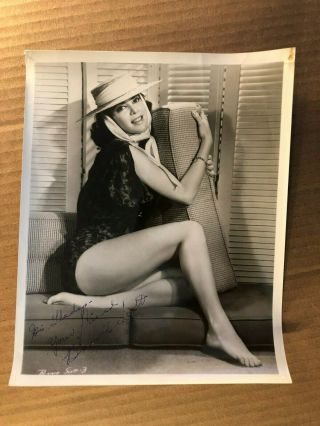 Bonnie Scott Rare Early Autographed 8/10 Pin - Up Photo 60s That Girl