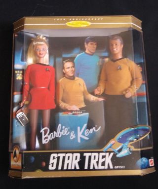 Star Trek Barbie And Ken Doll Set Collectors Ed 30 Anniversary