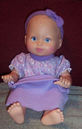 2009 Mattel Little Mommy Peek A Boo Baby Doll In Purple Interactive Vguc
