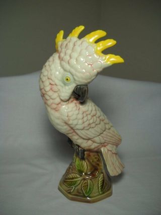 Vintage Will George Pasadena California Pottery 10 " Cockatoo Figure