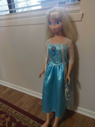 Frozen Princess Elsa Life Size 38 " Tall Frozen My Size Huge 3 Ft
