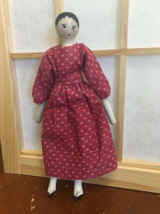 Rare Vintage Shackman Metal Jointed Wooden Doll 7 1/2 " Clothes