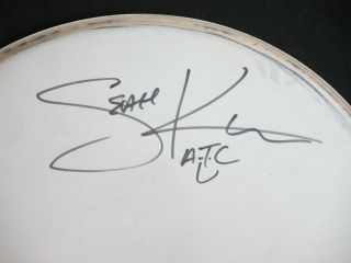 Rare Vtg Alice In Chains Sean Kinney Signed 14 1/2 " Remo Drumhead 2