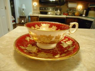 Wedgwood Tonquin Ruby Cup And Saucer