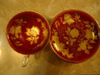 Wedgwood Tonquin Ruby Cup and Saucer 3