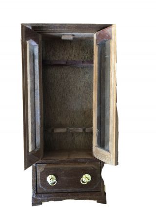 Dollhouse Miniature Gun Cabinet 1/12 Wood,  Handmade 2