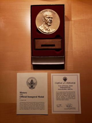 2009 " Official " Large Bronze Inaugural Medal - President Barack Obama