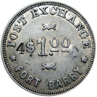Fort Barry San Francisco California Military Good For Token Post Exchange $1