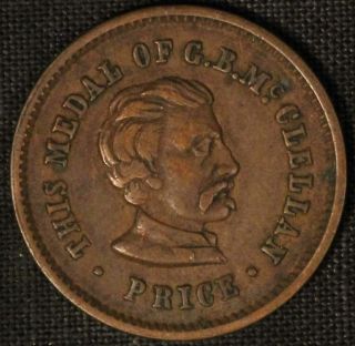 1863 Civil War Token - This Medal Of G B Mcclellan Price One Cent - Us