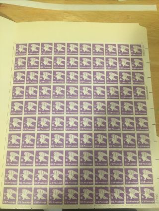 1818 18 Cent B Stamp Eagle Full Sheet Of 100 Mnh Og,  Face Value,