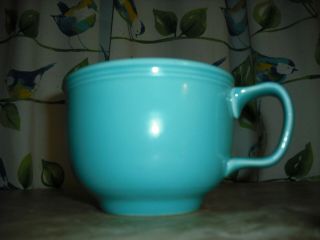 (3) Homer Laughlin China Extra Large Soup Coffee Mug Cup Usa Turquoise Fiesta