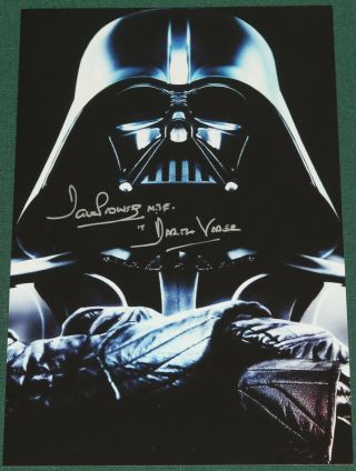 Authentic Dave Prowse Star Wars Darth Vader Signed Photo 8x12 Psa Bas Beckett